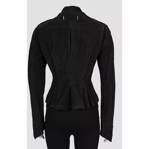 Saint Laurent Vintage Black Leather Jacket - Size IT38 / M - Picture 3 of 7